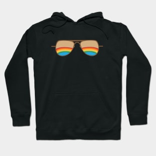 Rainbow Aviator Sunglasses Hoodie
